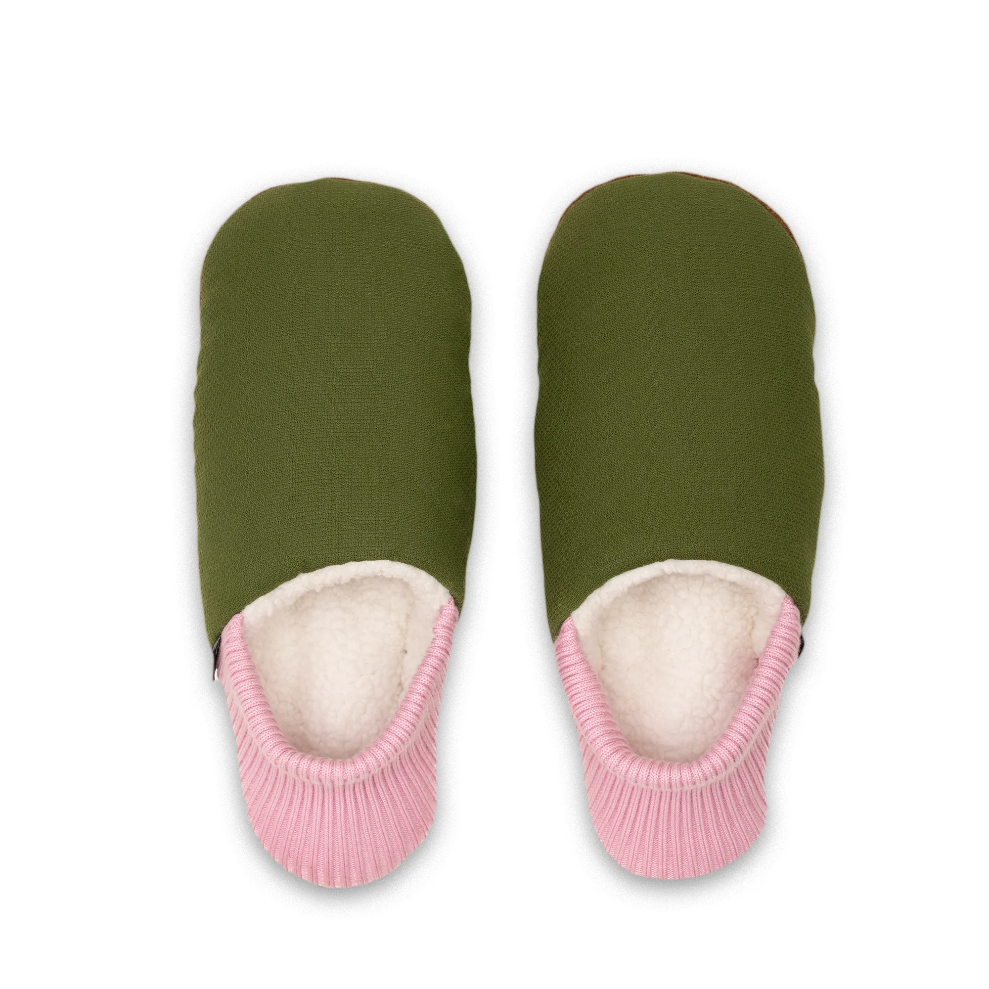 Arles Woven Cotton House Shoes - Sherpa Lined - Image 3