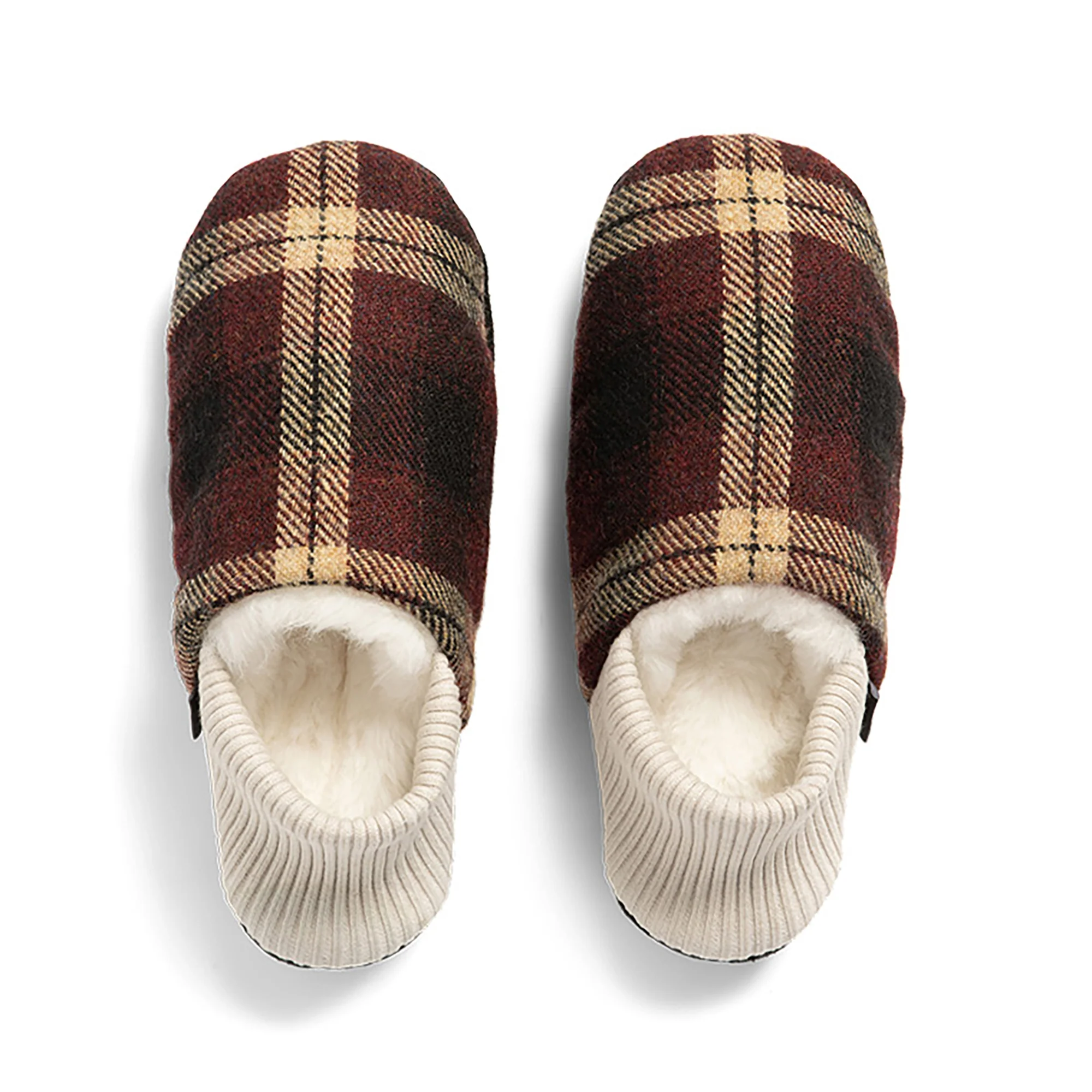 Lanton Tweed House Shoes - Fur-Lined - Image 8